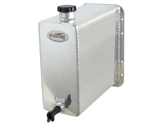 25 Litre Polished Aluminium Water Tank - Chassis Mount